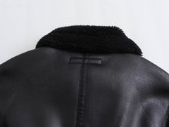 Trendige Kunstlederjacke