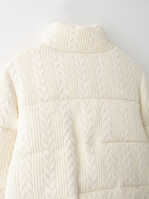 Ecru Puffer Jacke