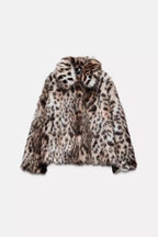 Faux Jacke Leopard