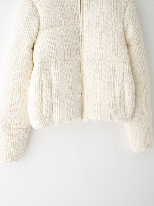 Ecru Puffer Jacke