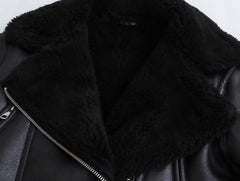 Trendige Kunstlederjacke