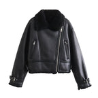 Trendige Kunstlederjacke
