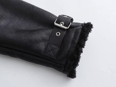 Trendige Kunstlederjacke