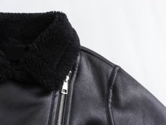 Trendige Kunstlederjacke