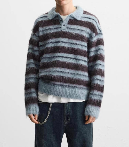 Brushed Polo Sweater