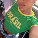Retro Brazil Y2K Top
