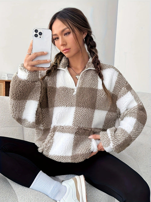 Soft Elegance Karo-Pullover