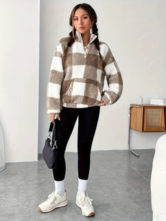 Soft Elegance Karo-Pullover